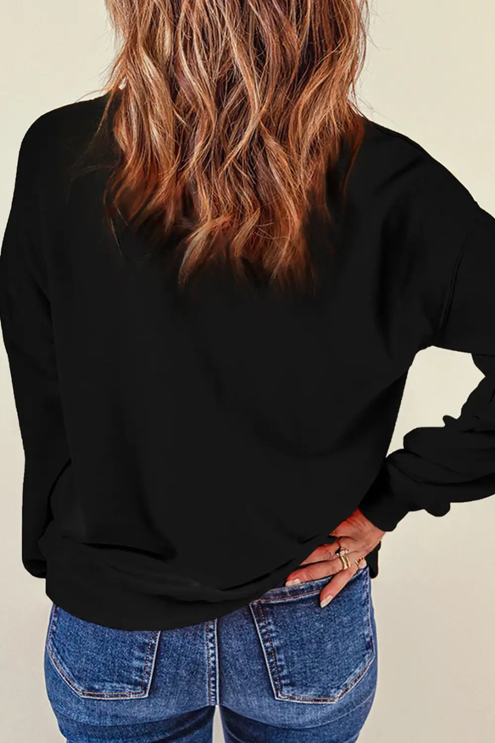 Spooky Ghost Print Crew Neck Sweatshirt