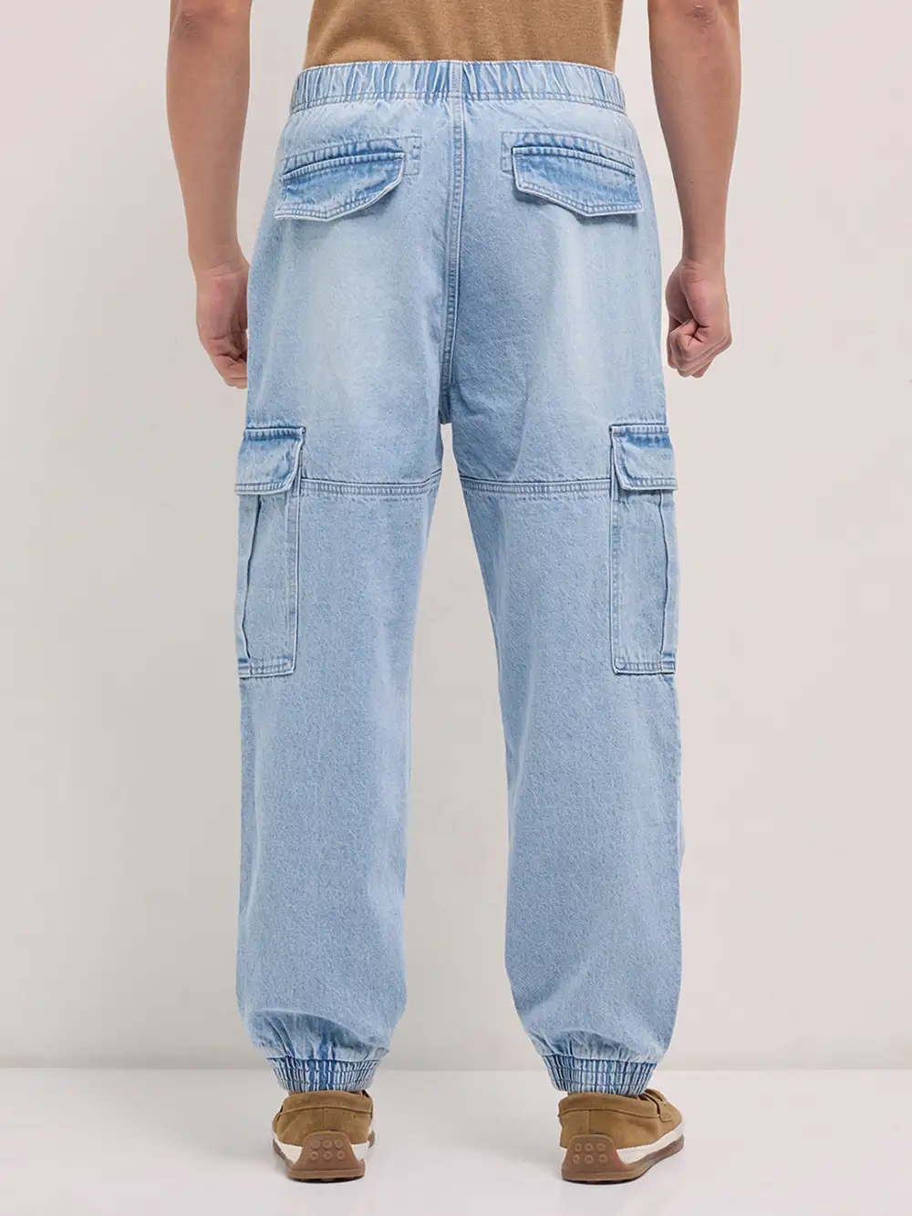 Everyday Baggy Elastic Waist Stretch Jeans