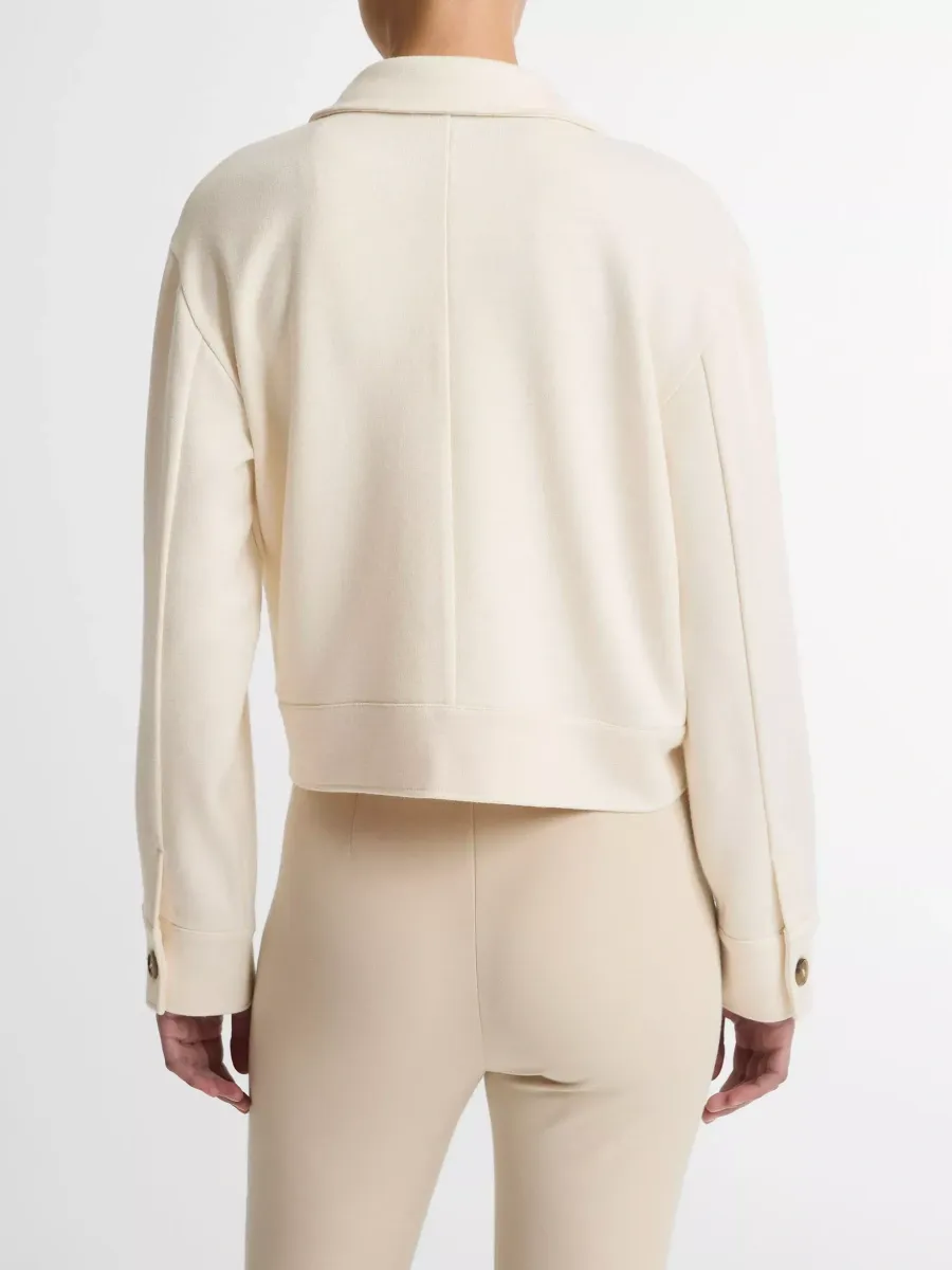 Soft Button-Front Pocket Jacket