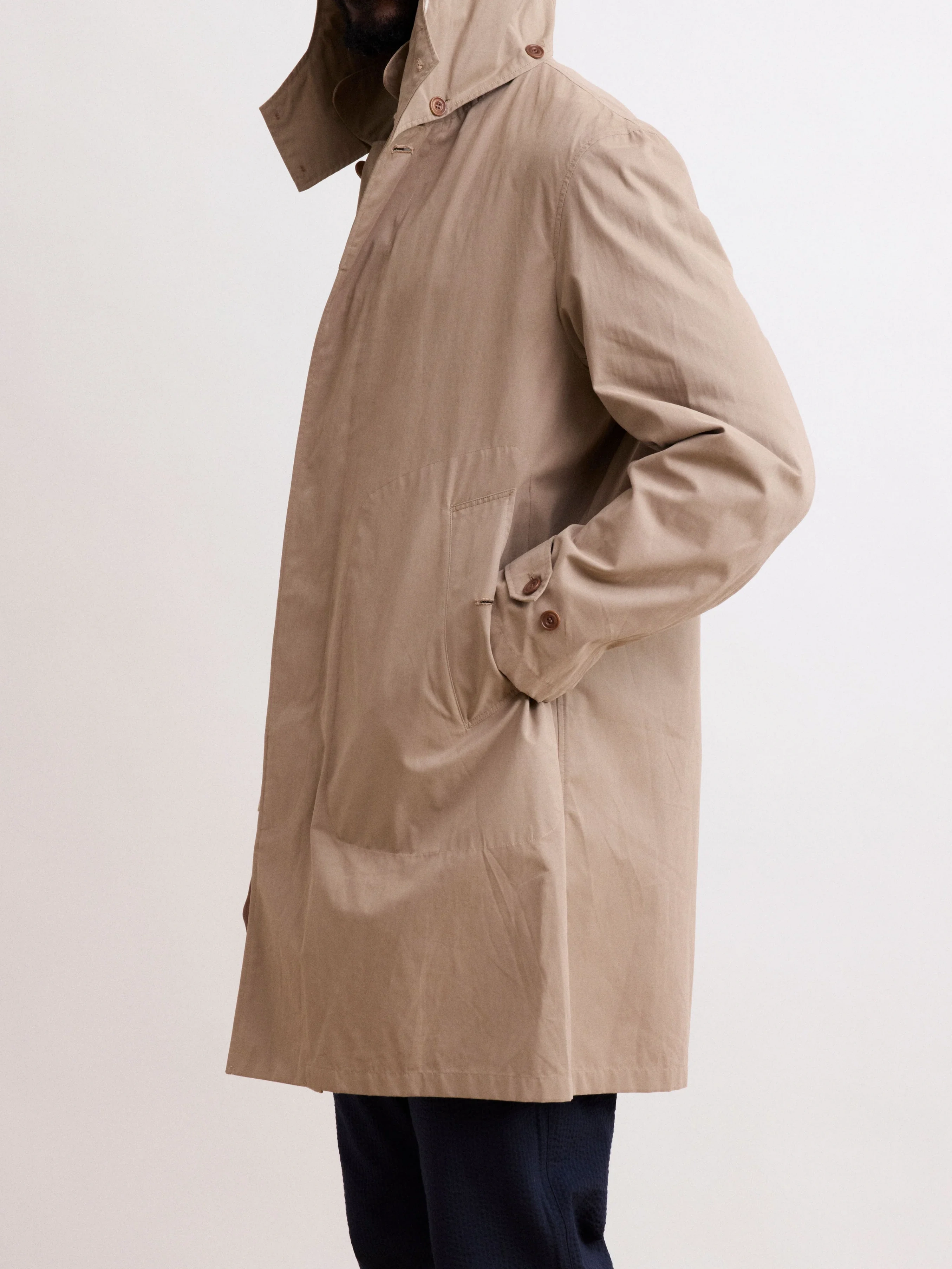 Casual Style Men's Beige Coat