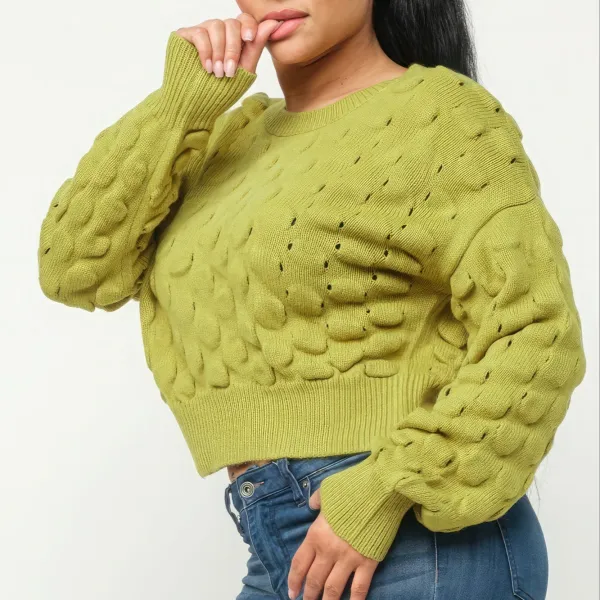 Checkered Sweater Top
