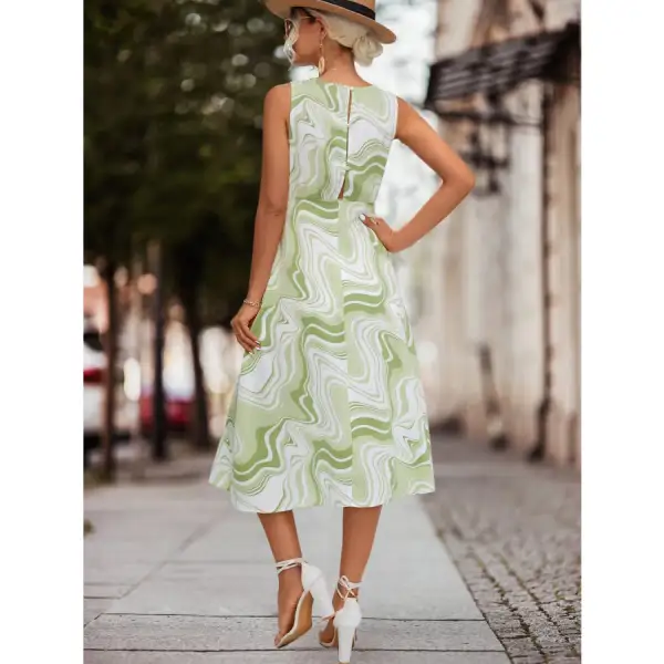Everyday Printed Sleeveless Midi Dress