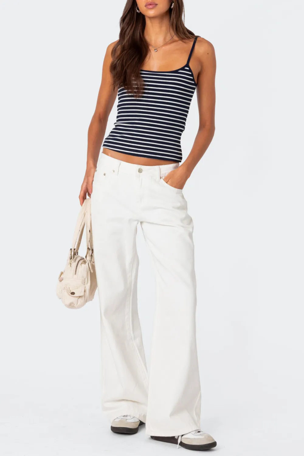 Striped Ribbed Tank Top