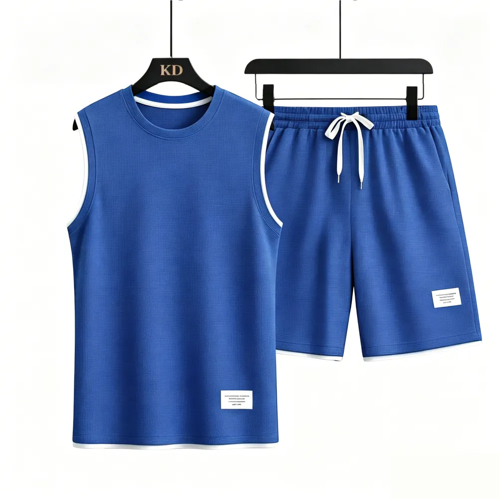 Men's Short-Sleeve T-Shirt & Drawstring Short Set Tank Top & Short 2-Piece Set
