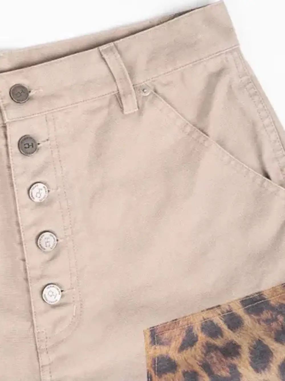 Straight-Leg Leopard Pants