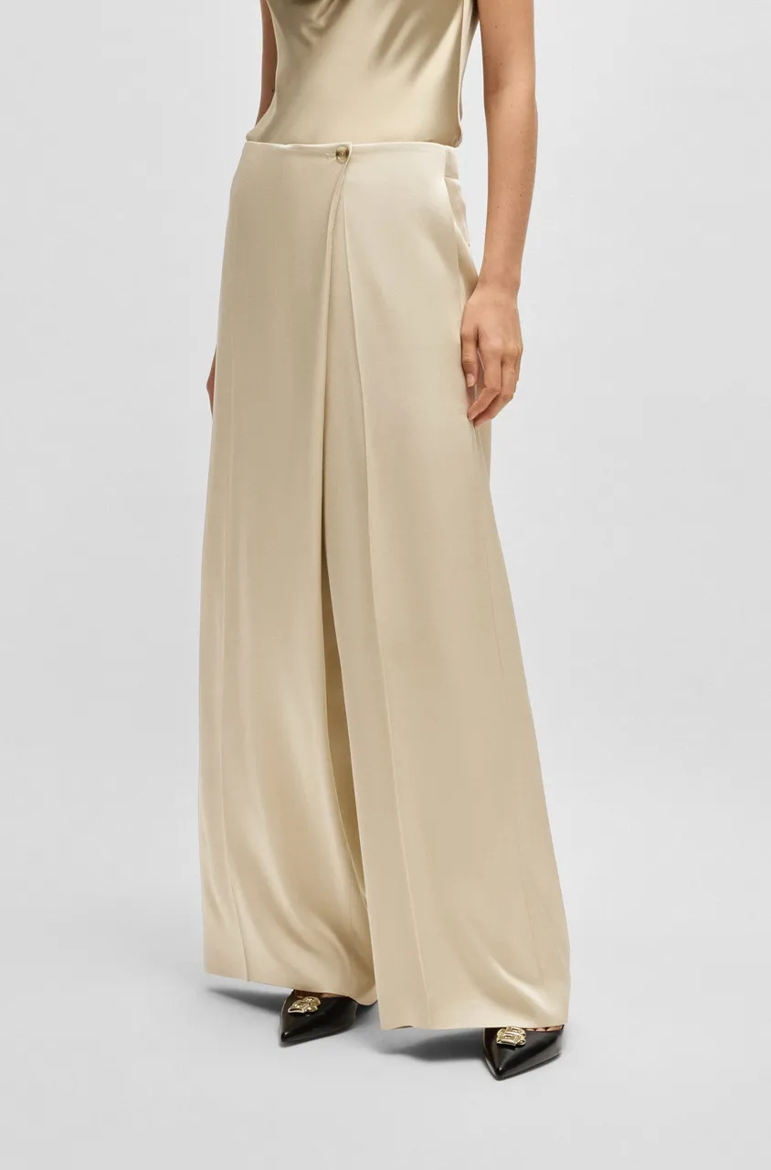Wide-Leg Straight-Leg Women's Trousers