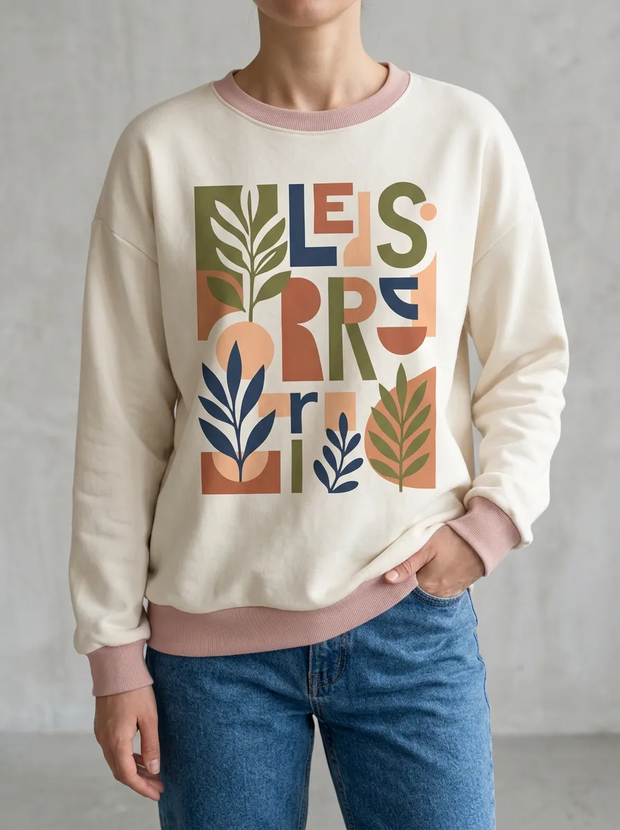 Crewneck Relaxed Leisure Sweatshirt