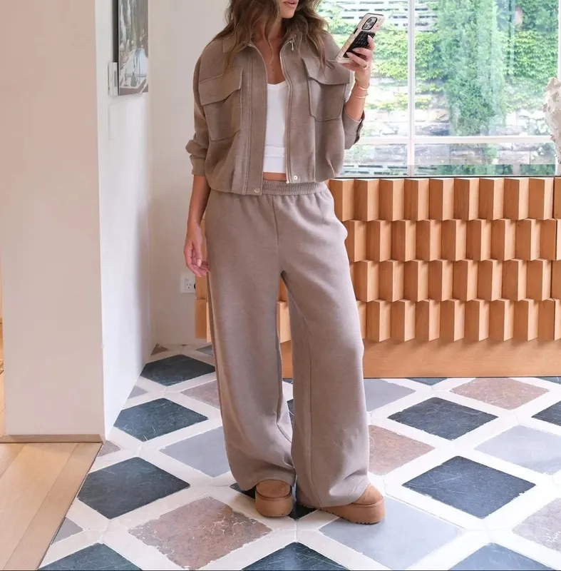Oat Marle Wide-Leg Lounge Pants