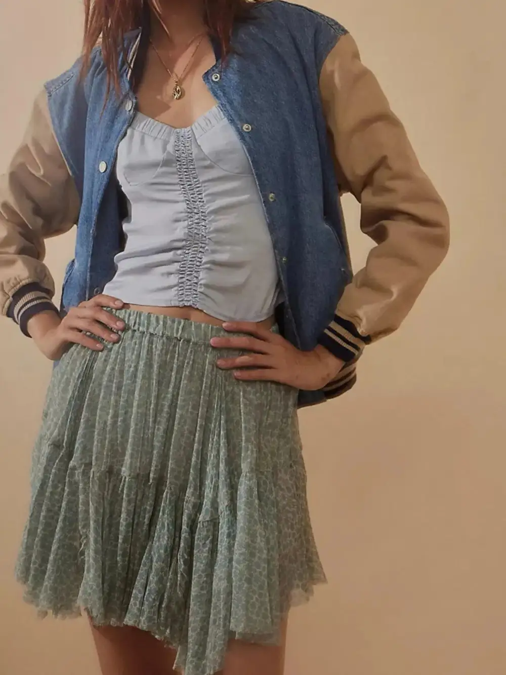 Comfy Mesh Printed Skirt