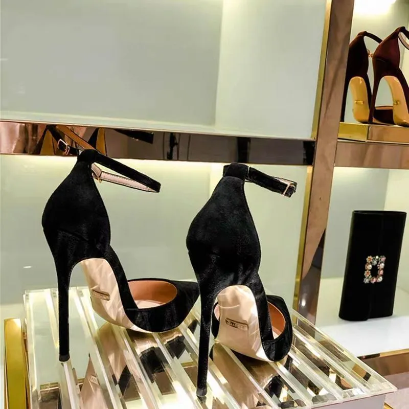 Buckle Strap Pointed Toe Heels