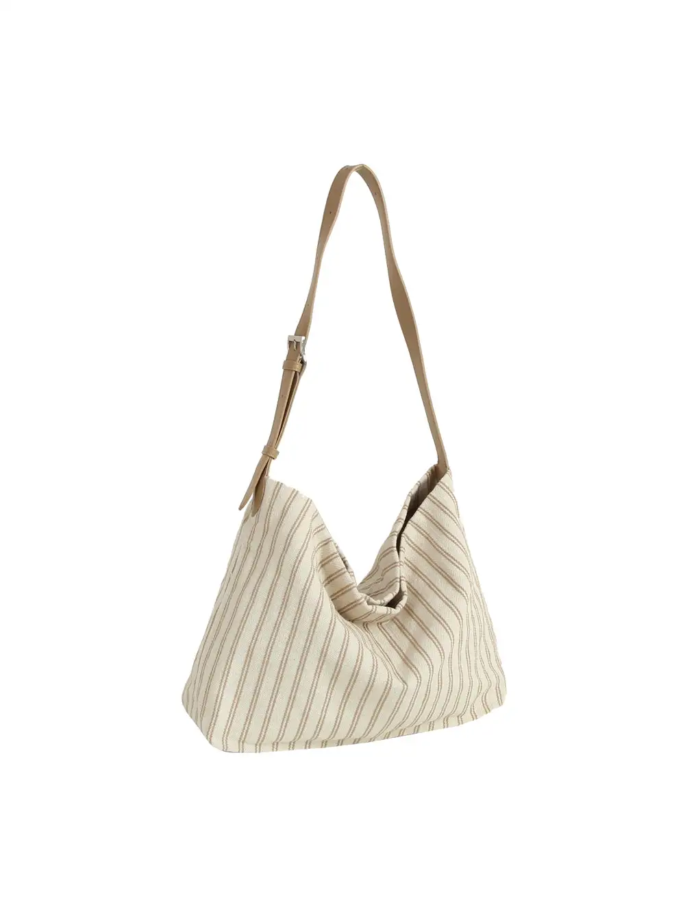Striped Canvas Shoulder Bag