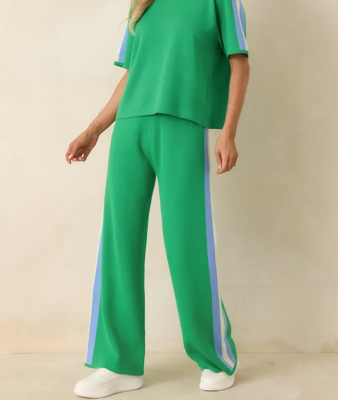 Green Multi Stripe Knit Top