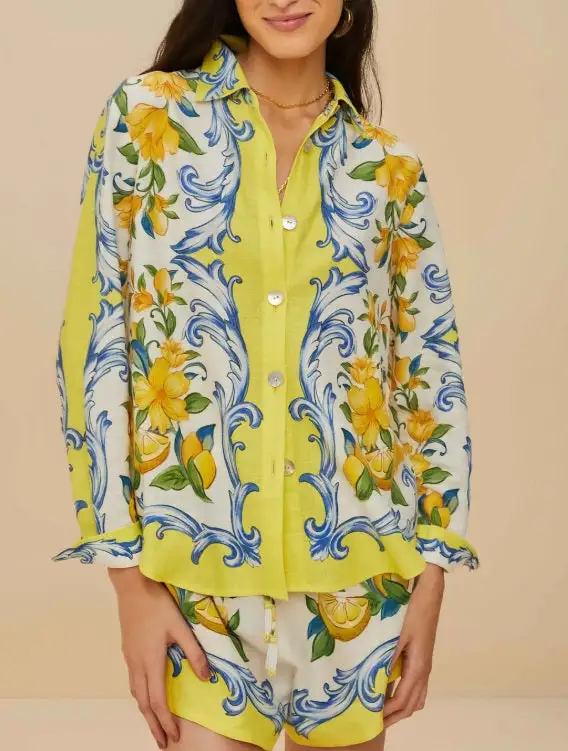Button Front Woven Shirt