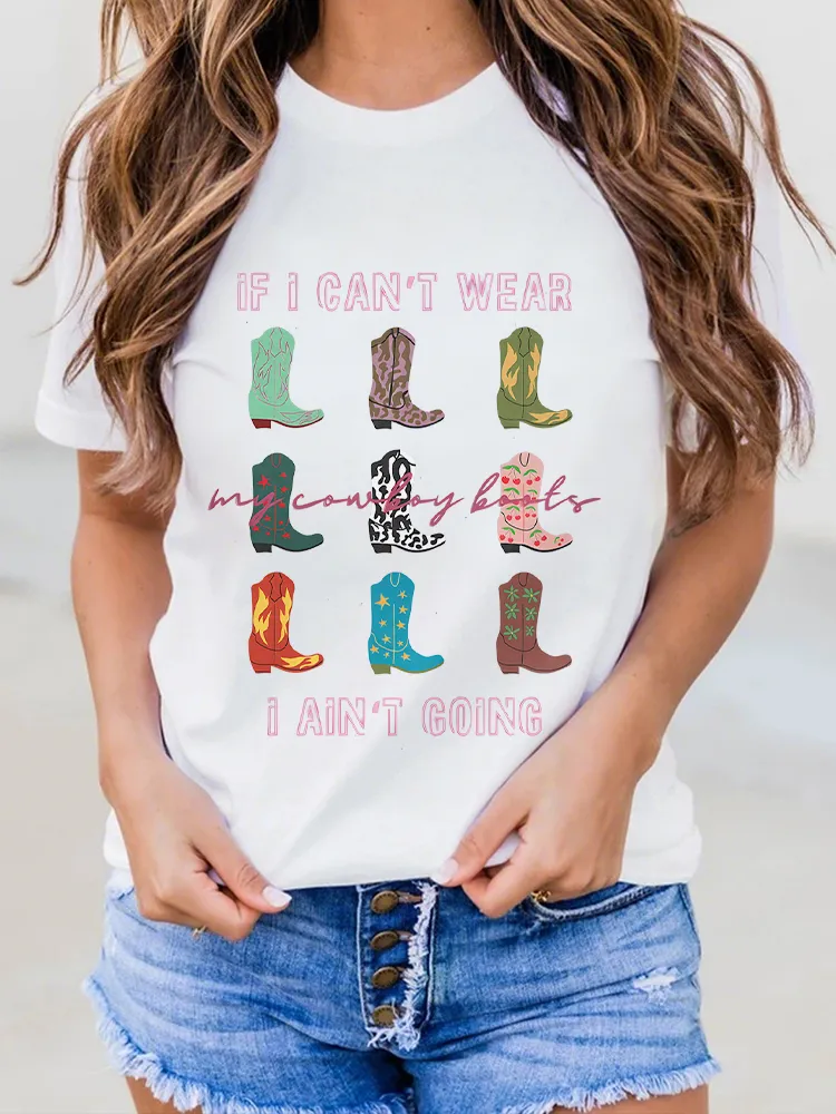 Funny Printed Round-Neck Cotton T-Shirts