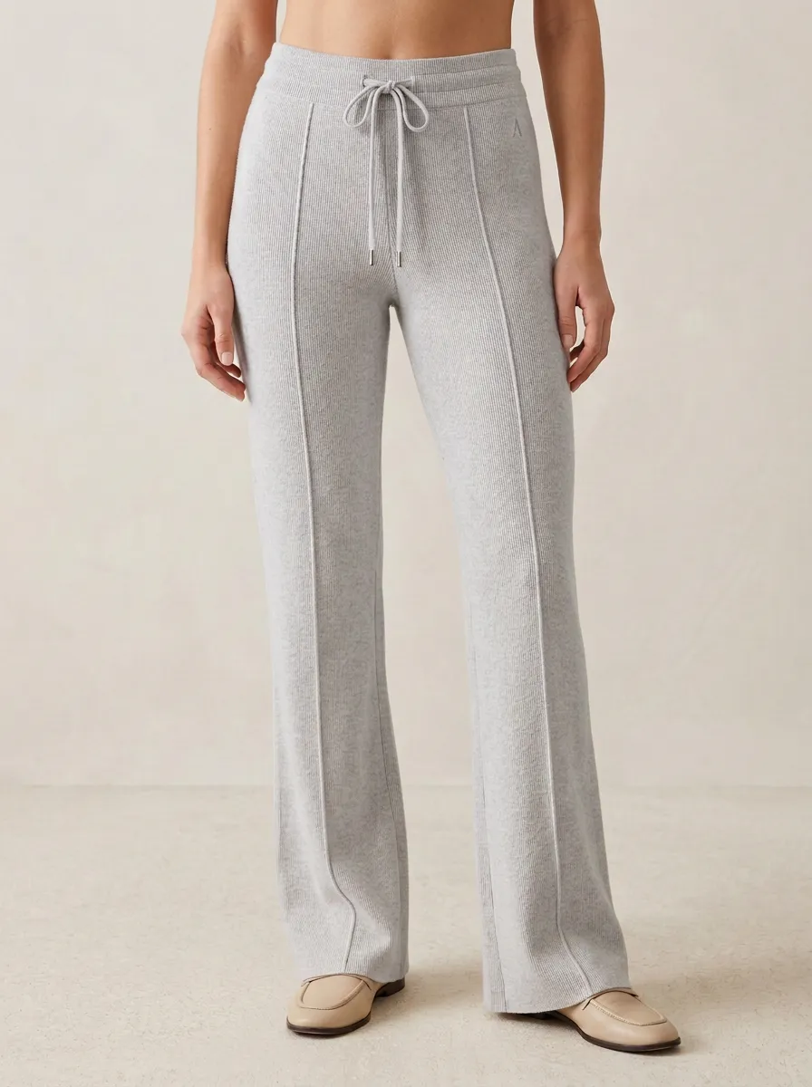 Women's Modern Ribbed Drawstring Sport Pants