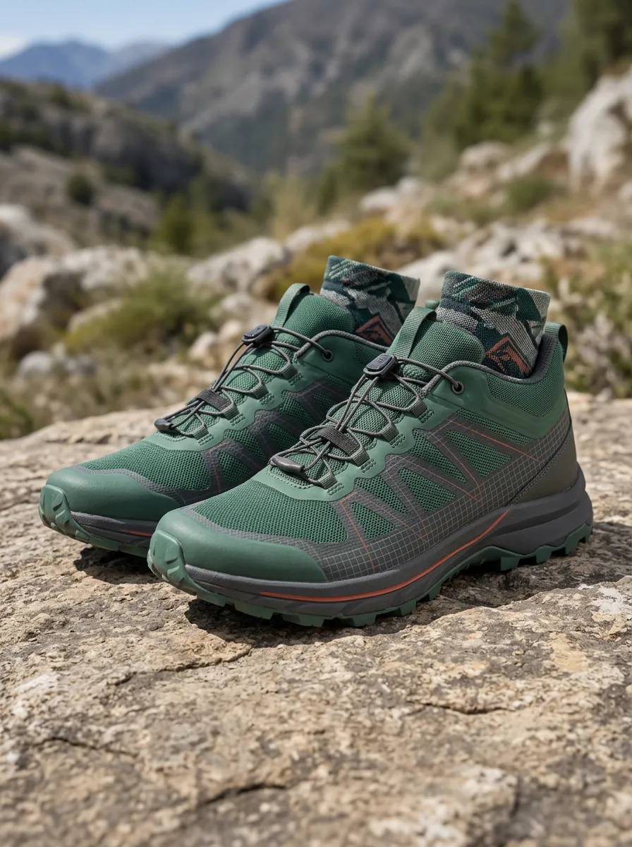 Men's Outdoor Hiking Mountain Pattern Printed Shoes