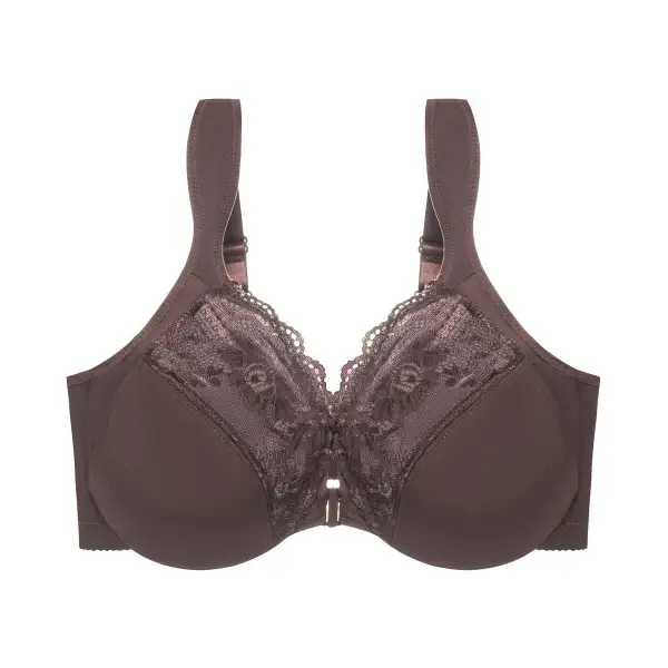 Wide Strap Front Closure Underwire Bra