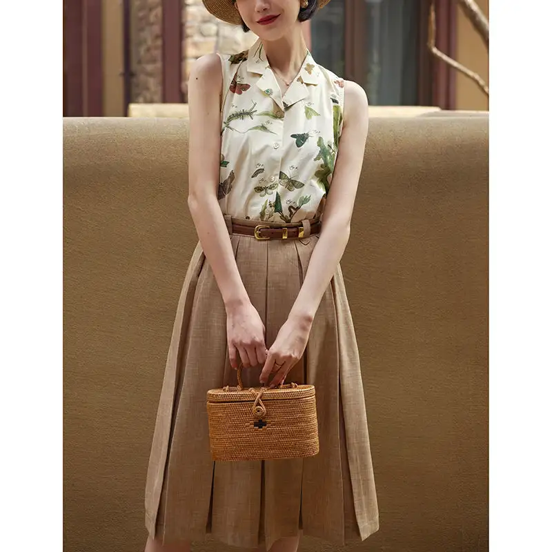 Breezy Outing Everyday Casual Pleated Skirt