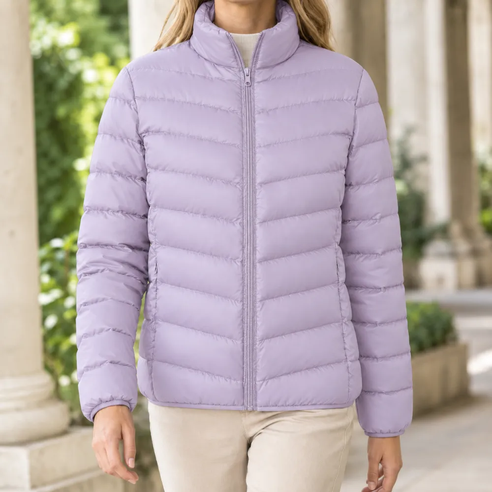 Stand Collar Quilted Jacket