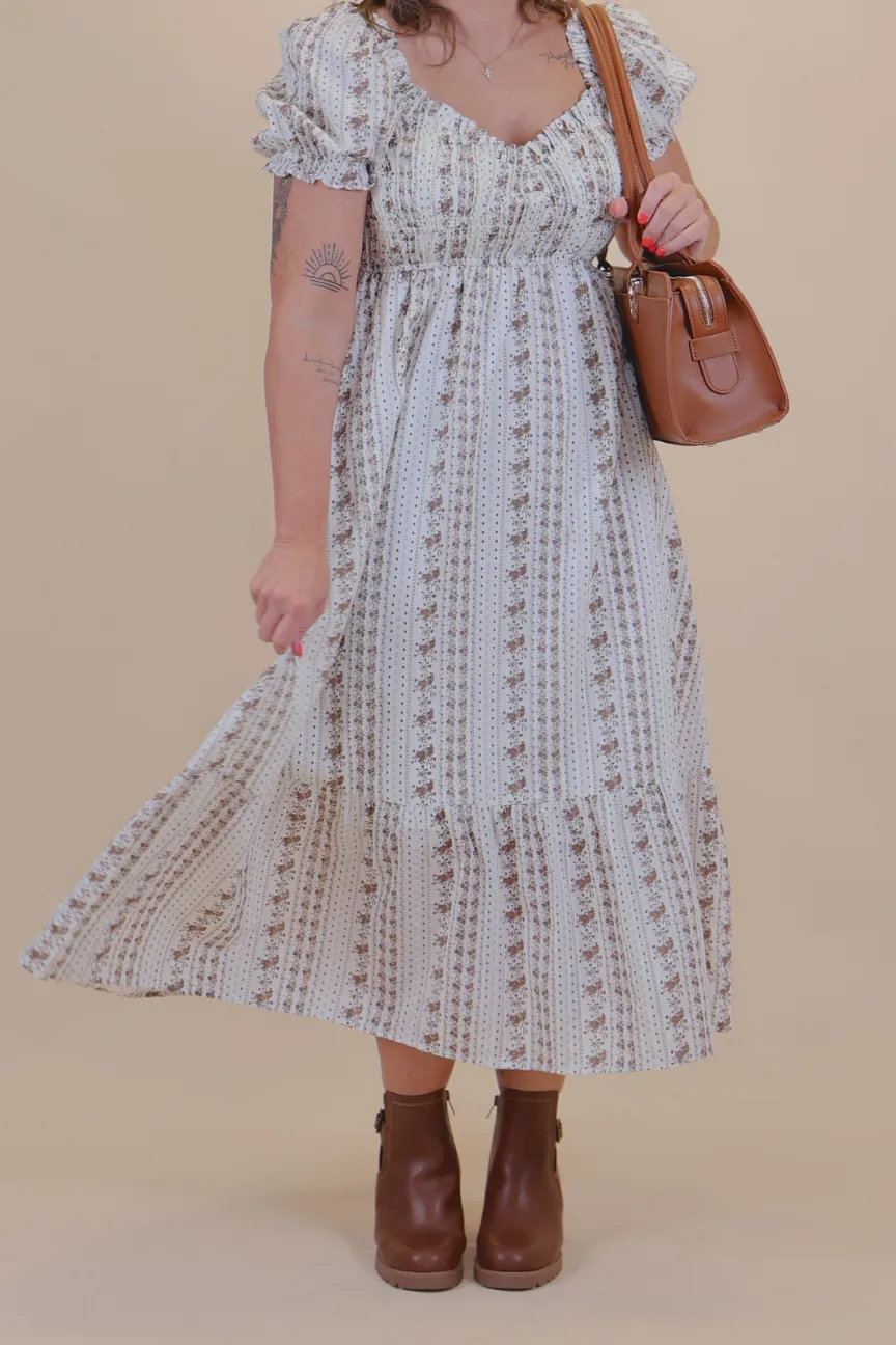 Woven Floral Maxi Dress