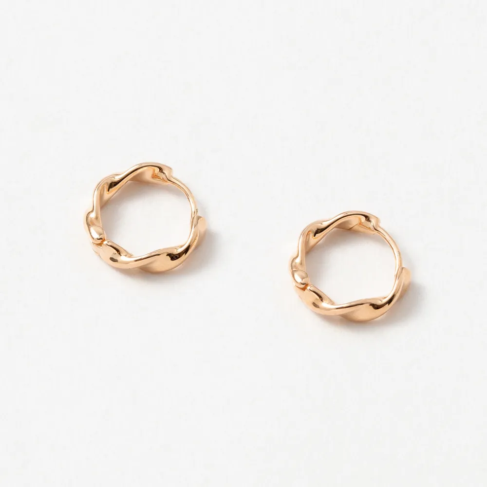 Fluid Circle Hoop Earrings