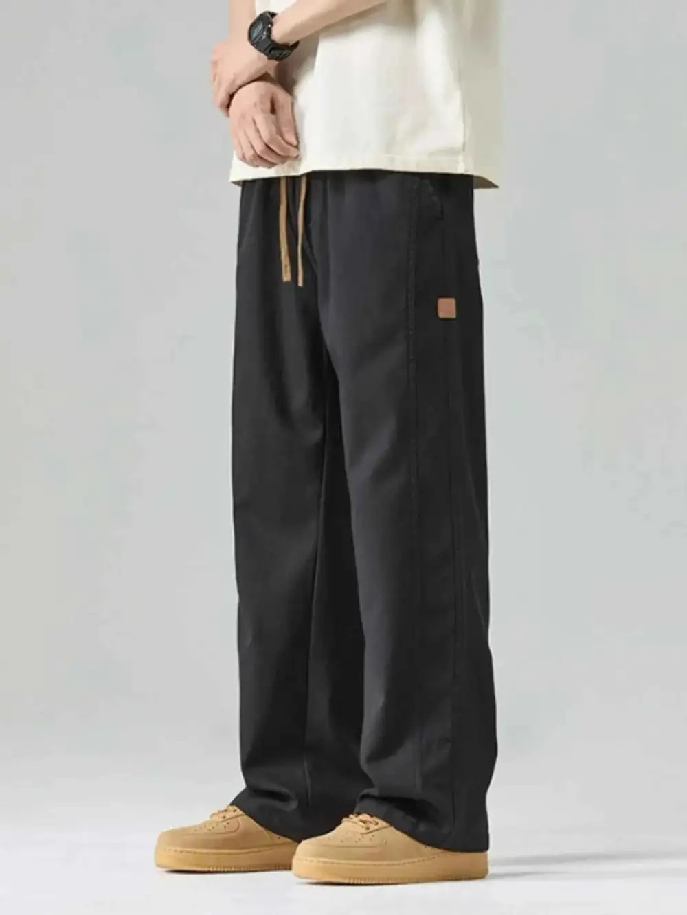 Everyday Casual Drawstring Wide Leg Pants