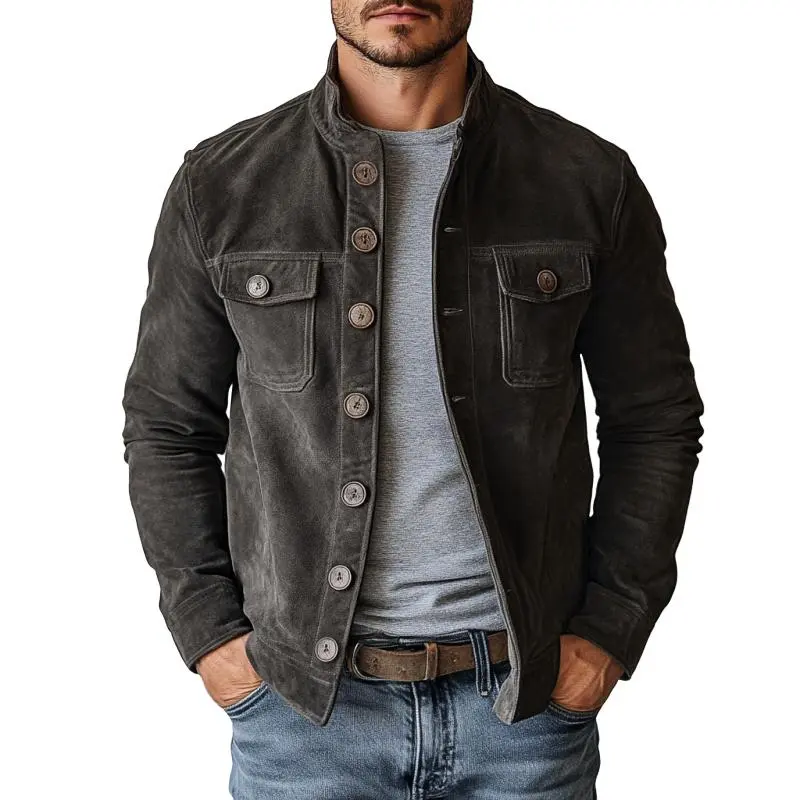 Buttoned Chore Zip Jacket