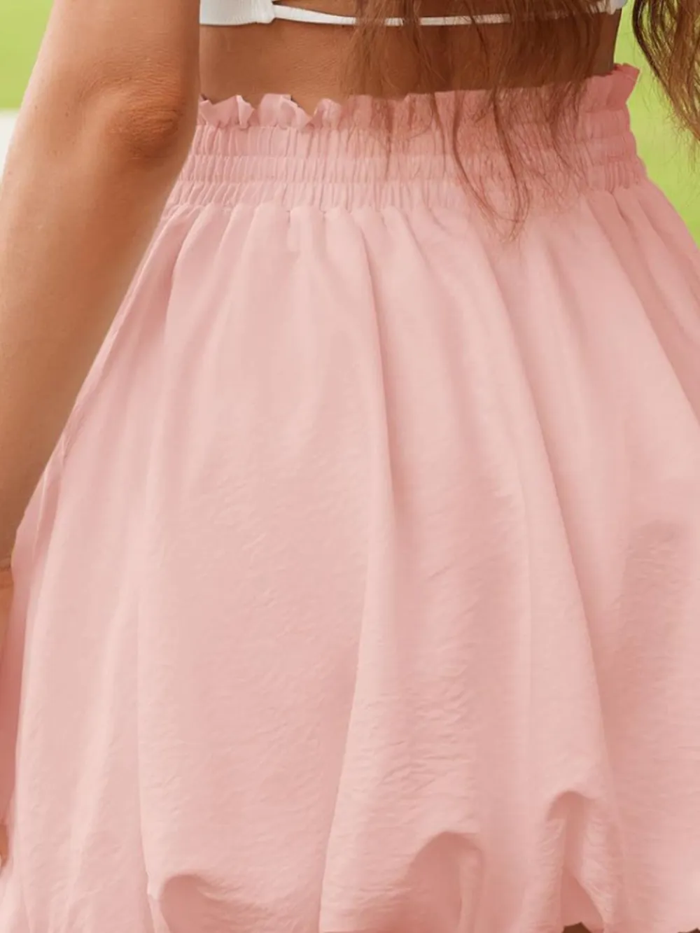 Smocked Frill Mini Skirt