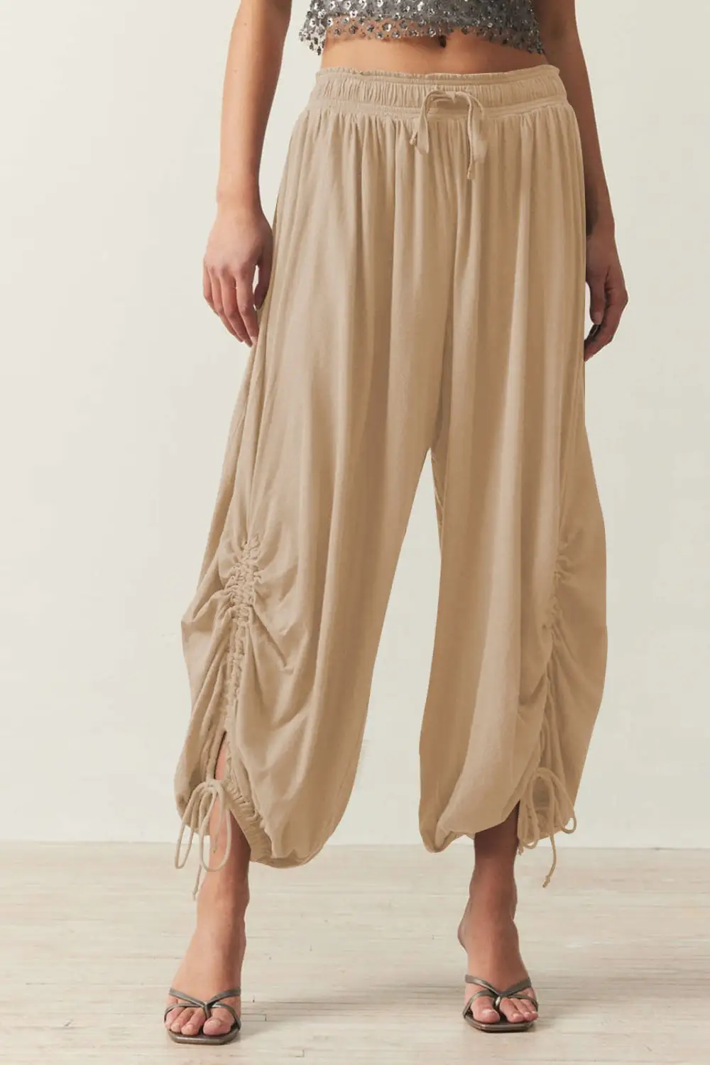 Everyday Drawstring Ruched Pants