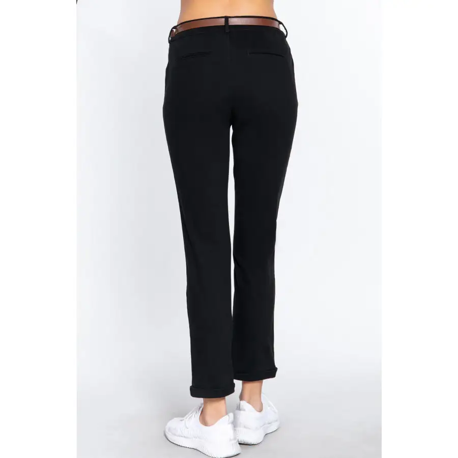 Active Basic Cotton Span Twill Straight Pants