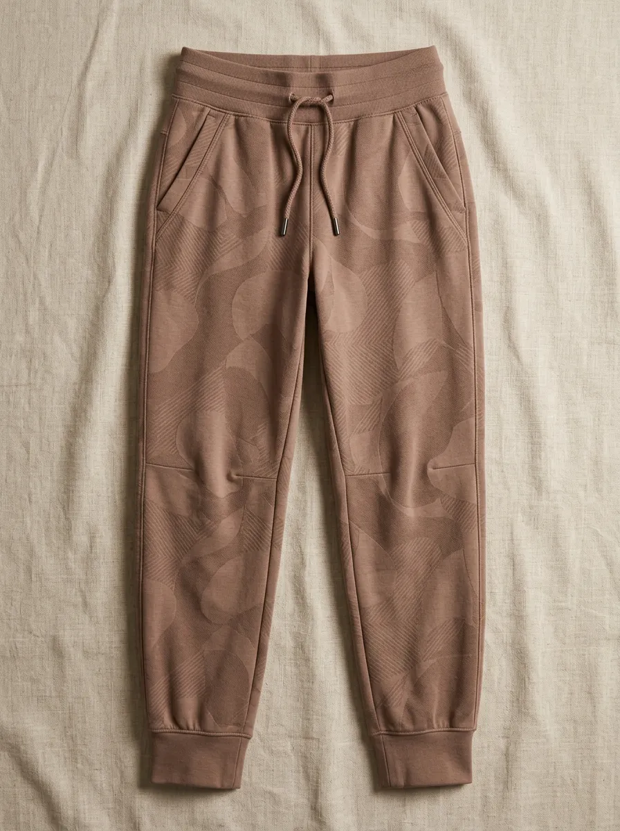 Women's Brown Geometric Abstract Printed Joggers