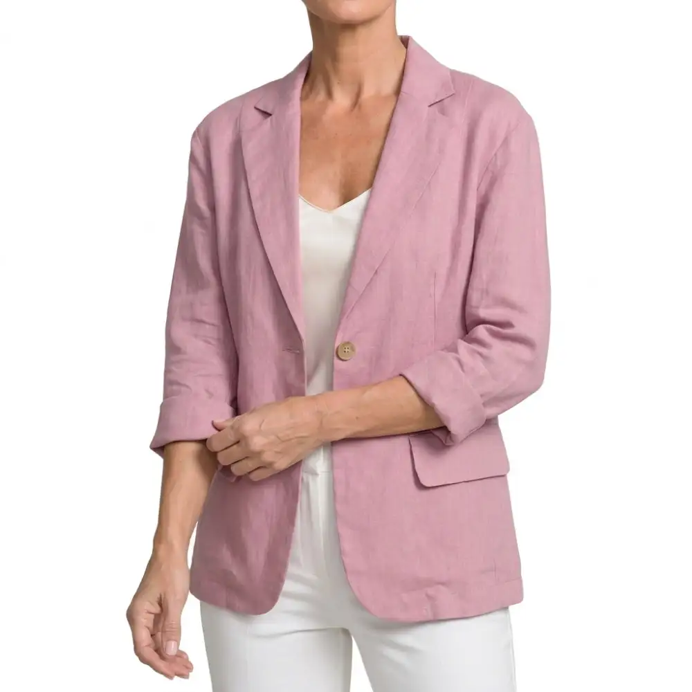 Single-Button Relaxed Blazer