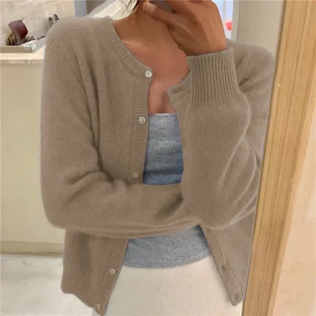 Button Up Relaxed Fit Knit Cardigan