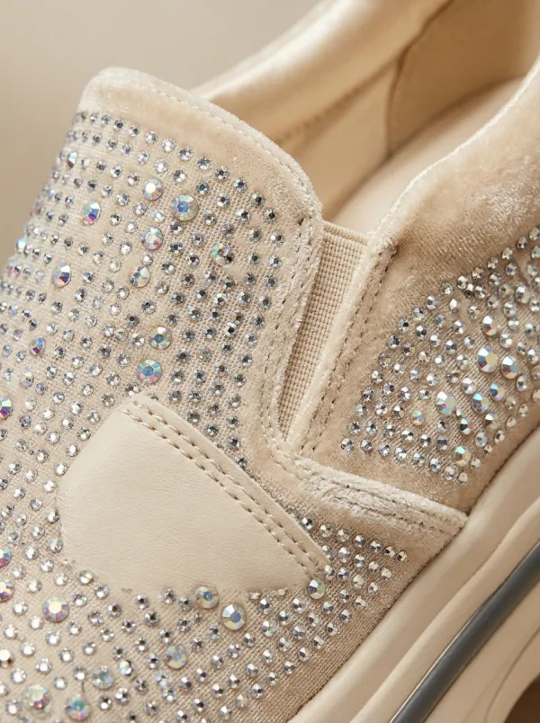 Everyday Slip-On Women's Rhinestone Platform Shoes