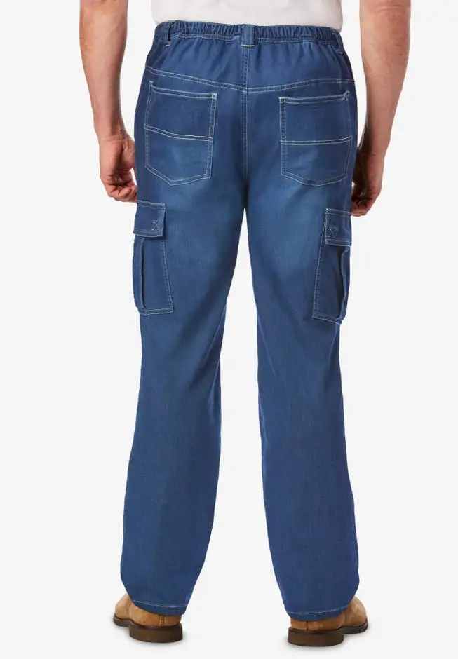 Relaxed Fit Cargo Denim Look Sweatpants