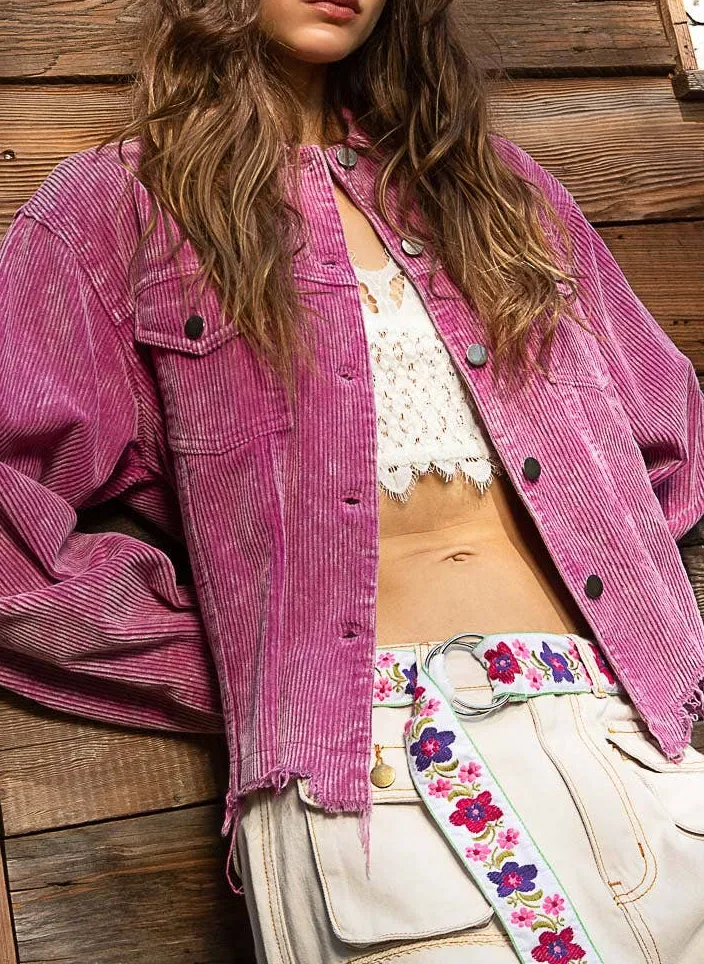 Women’s Corduroy Button Down Jacket
