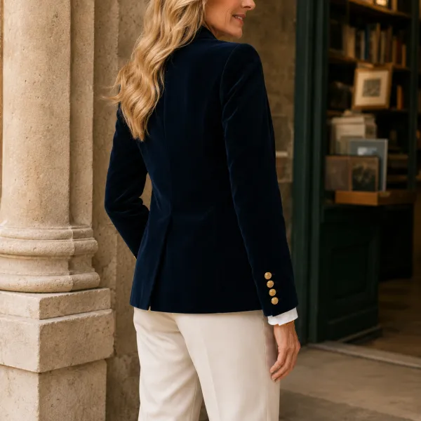 Tailored Single-Button Blazer
