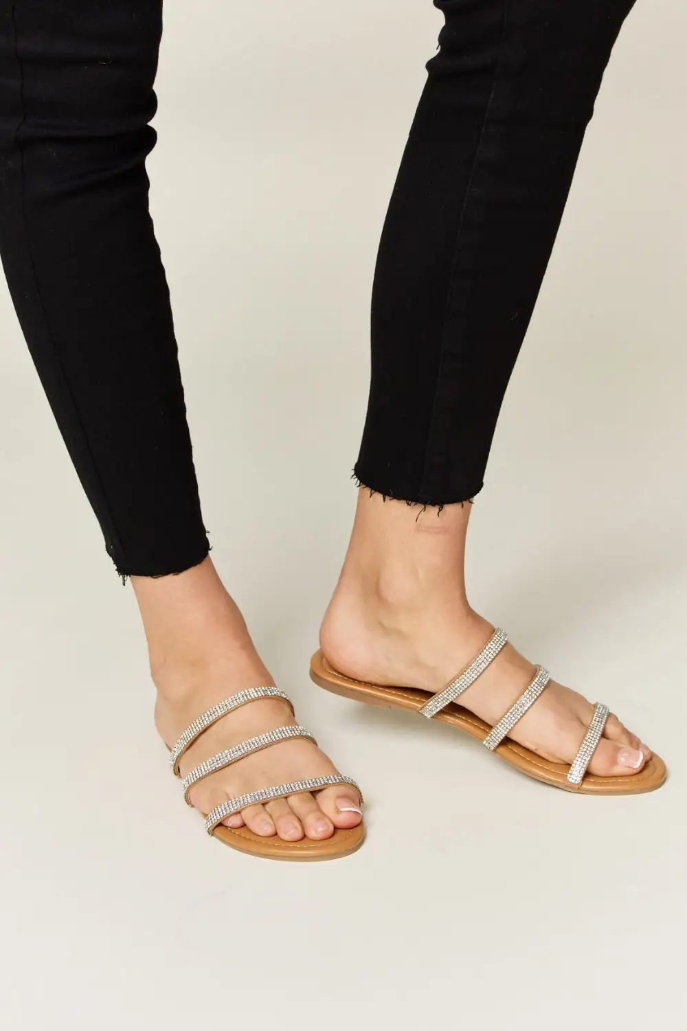 Rhinestone Flat Sandals