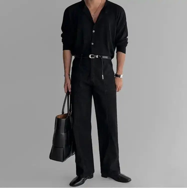 Seam Detail Straight Leg Jeans