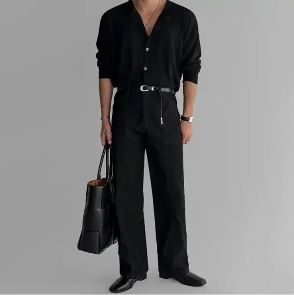 Seam Detail Straight Leg Jeans