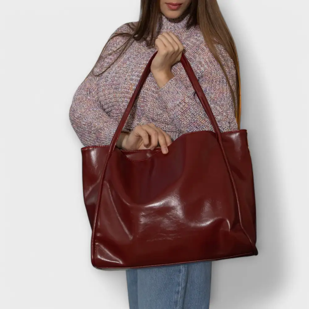 Latch Front Twill Handbag