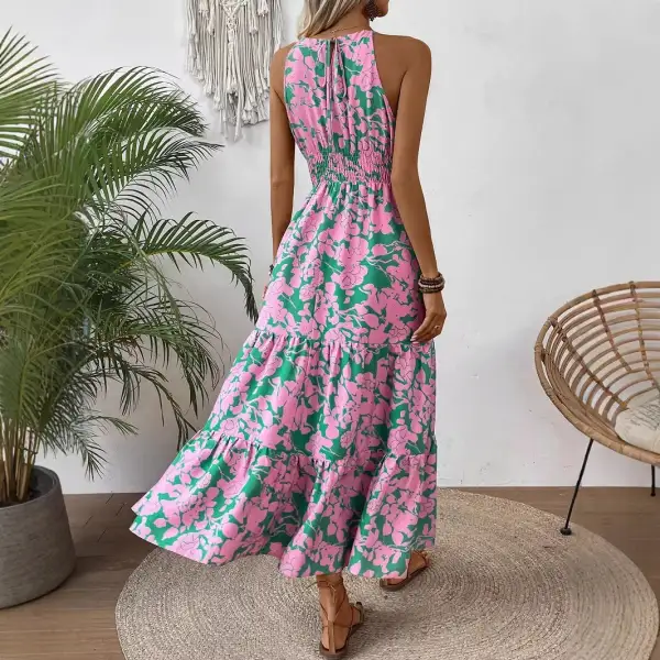 Maureen Floral Halter Maxi Dress