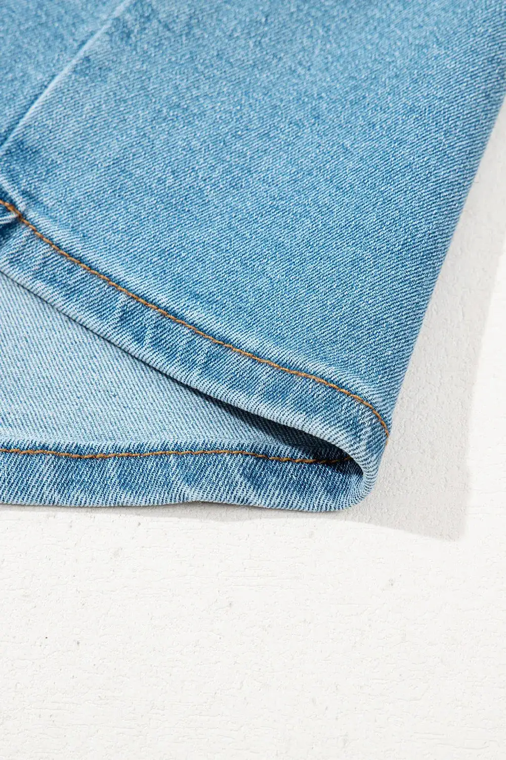 Easygoing Trim Denim Skirt