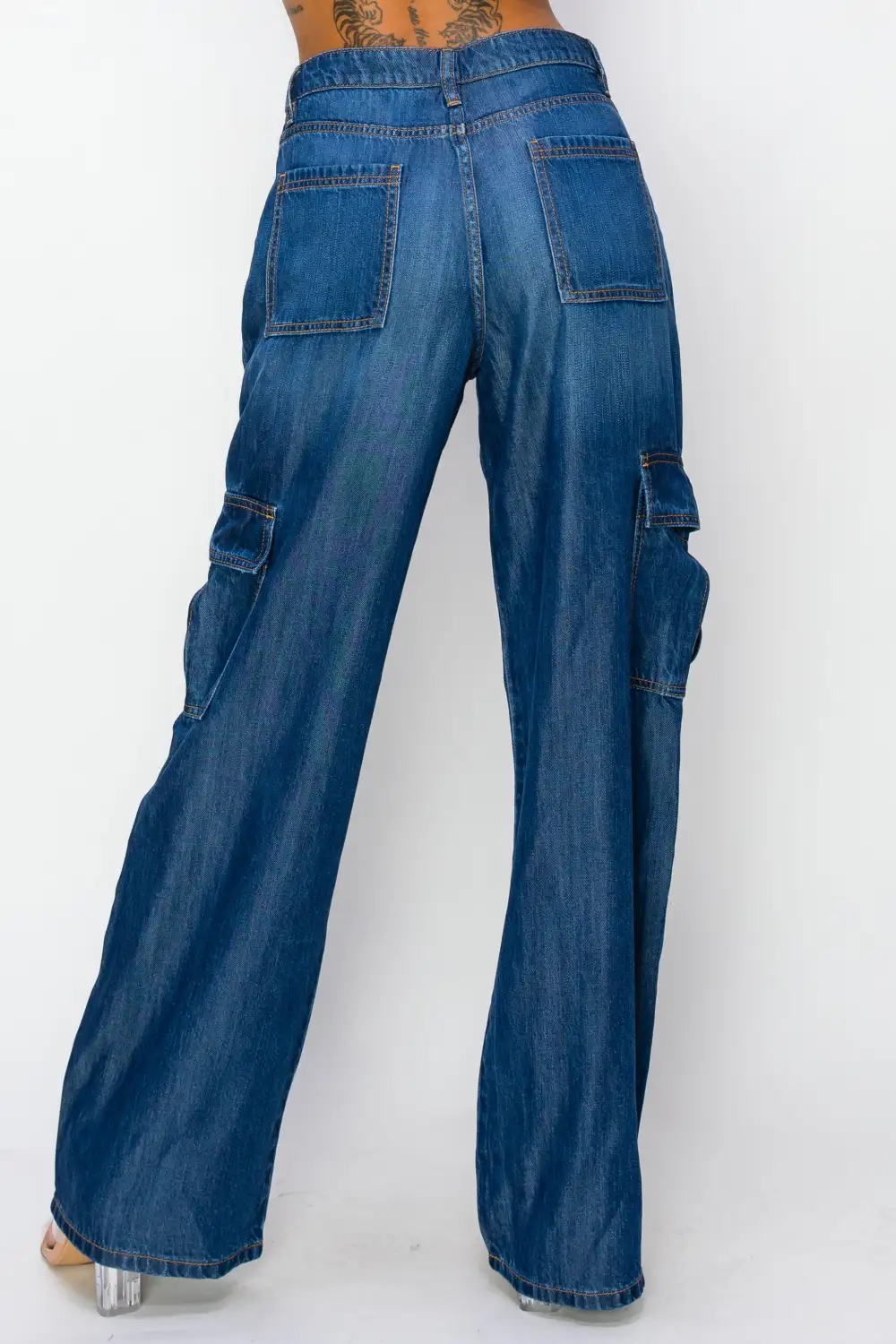 Belted Cargo Jeans
