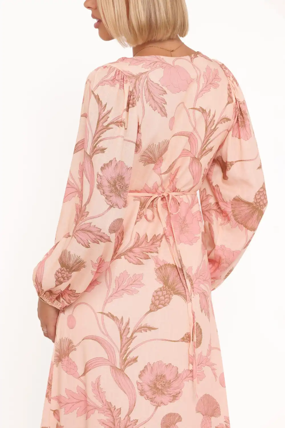 Long Sleeve V-Neck Maxi Dress