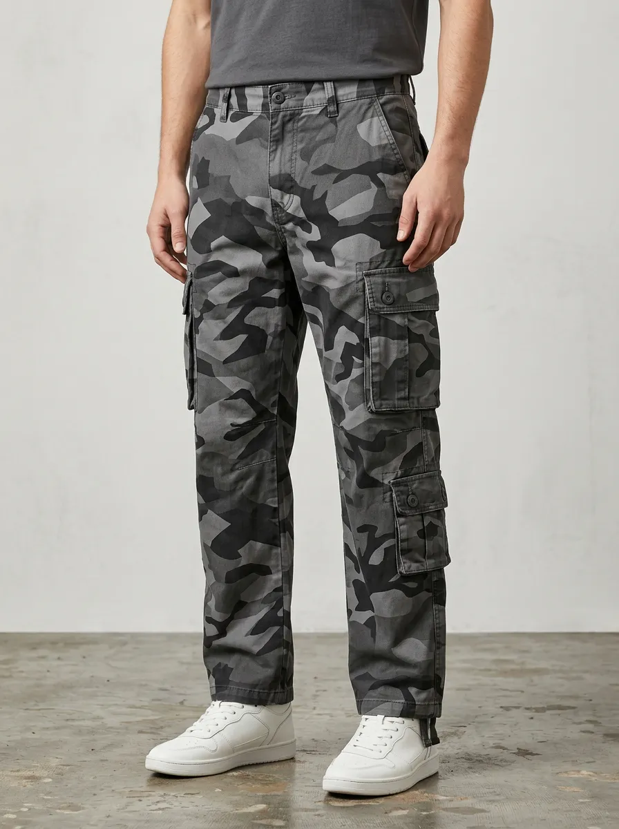Street-Utility Camouflage Urban Camouflage Cargo Pants