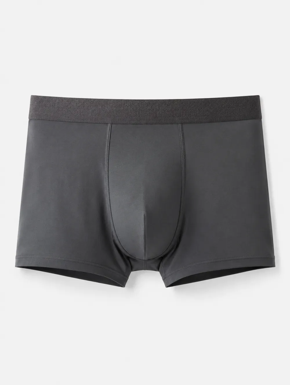 Men's Solid Charcoal Grey Seamless Boxer Briefs