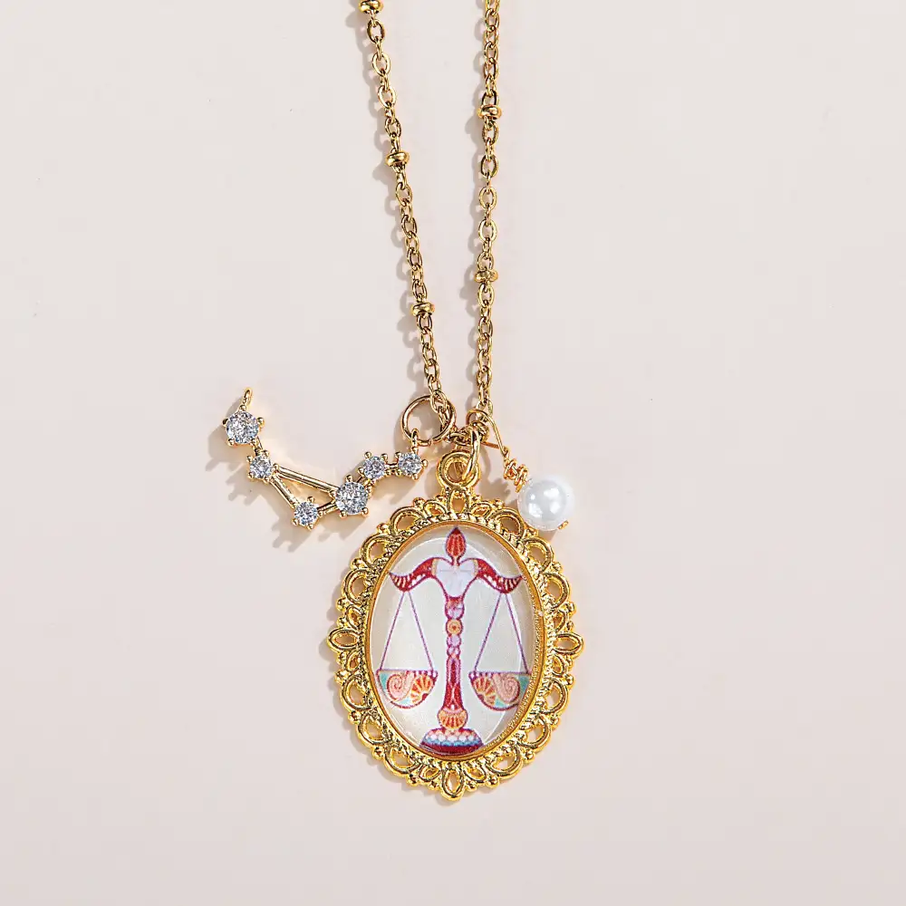Pearl Cabochon Heart Pendant Necklace