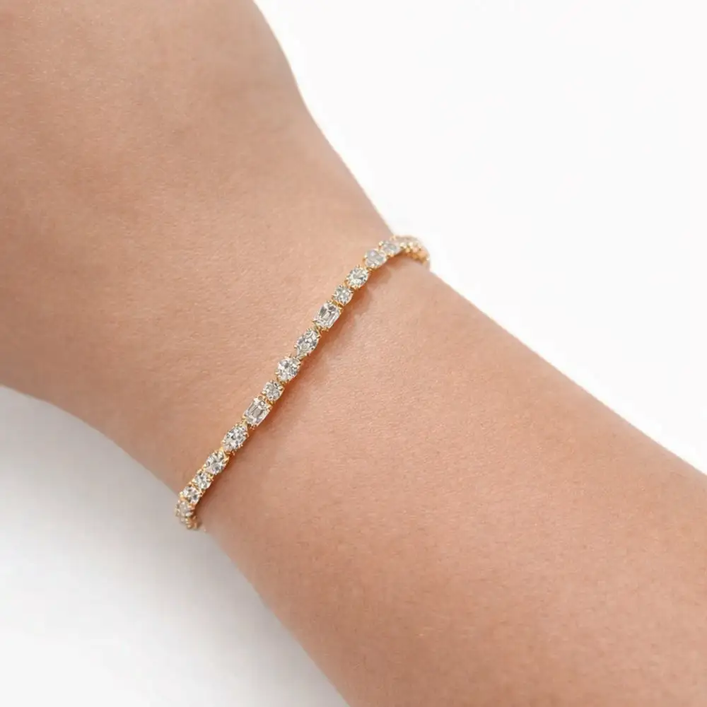 Diamond Emerald Marquise Bracelet