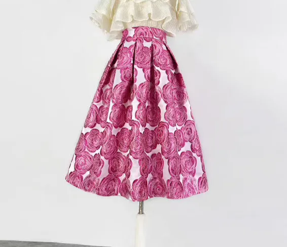 Soft Light Everyday Casual Embroidered Skirt